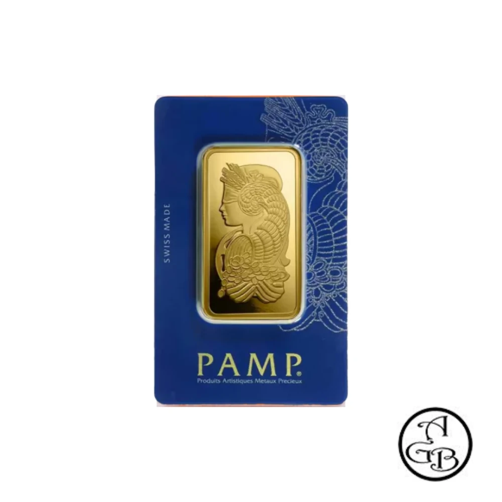 NIEUW! Geslagen goudstaaf 100 gram PAMP Suisse